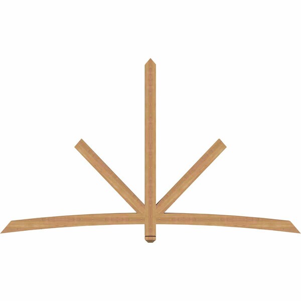 Ekena Millwork Alberta Smooth Timber Gable Bracket, Western Red Cedar, 96"W x 56"H x 3 1/2"D x 3 1/2"F, 14/12 Pitch GBW096X56X0404ALB00SWR - main